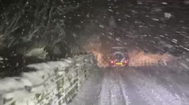 Snow blankets Dartmoor white amid UK Met Office weather warnings