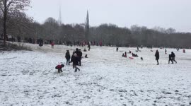Snow on Allie Pally slopes