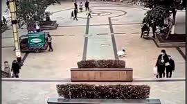 Manhole covers explode upward after Chinese boy throws lit firecracker down sewer