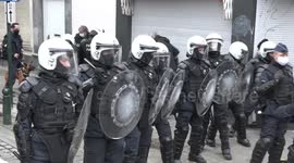 Several detained as dozens protest against police brutality in Brussels