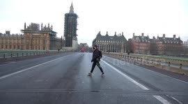 Chilling footage shows London almost entirely deserted due to lockdown