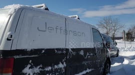 Snow kite after the winter storm aftermath
