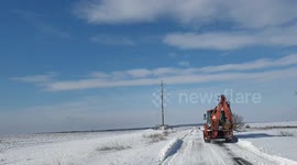 Snow kite after the winter storm aftermath
