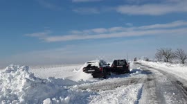 Snow kite after the winter storm aftermath