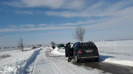 Snow kite after the winter storm aftermath