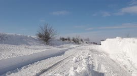 Snow kite after the winter storm aftermath