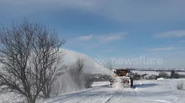Snow kite after the winter storm aftermath