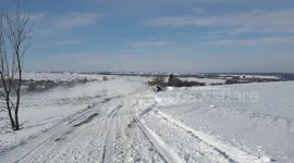 Snow kite after the winter storm aftermath