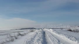 Snow kite after the winter storm aftermath
