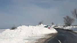 Snow kite after the winter storm aftermath