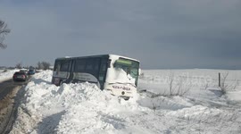 Snow kite after the winter storm aftermath