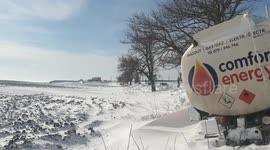 Snow kite after the winter storm aftermath