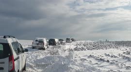 Snow kite after the winter storm aftermath