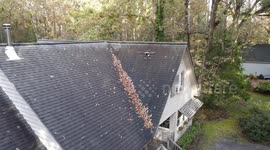 Using a drone to clear leaves from the roof - Part 2
