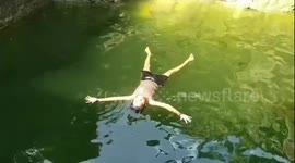 Floating boy of Tamilnadu has now became an internet sensation in South India