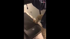 Friends experimenting with treadmill at max speed and puts a hole in the wall