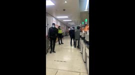 Violent fight breaks out in Sainsbury’s between customer and staff – as he SLAPS woman in face and is STOMPED AND HIT on the ground. Part 5