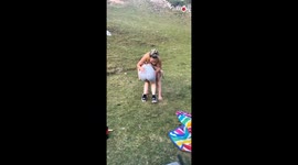 Oh No Moment As Girls Play Out In The Sun