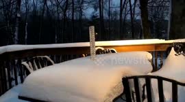 Watch as 2 feet of snow accumulates during amazing 35 hours of time-lapse photography in New Jersey