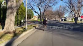 Falling roller skater