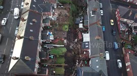 Families evacuated from homes after landslide causes 70ft wall to collapse