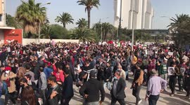 Thousands protest against police repression in Tunisia