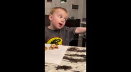 Funny video shows boy call brother and father a freaking baby