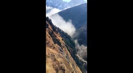 Dramatic video shows water flooding northern Indian valley after glacier breaks up