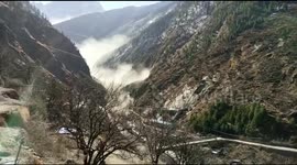 Another dramatic video from Raini village capturing Glacier burst