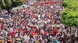 Huge Myanmar protest march converges on Yangon City Hall amid anger at military coup