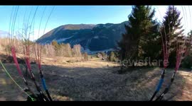 Speedflying in Austrian countryside