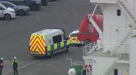 Further footage: Albanian stowaways arrested after being found on tanker off Dorset coast
