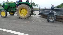 Road sweeping for construction in india
