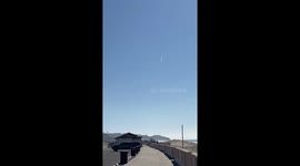 UFO or missile test off the coast of Ca feb 2021