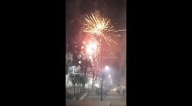 Fireworks in the city of Derventa.