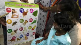 A 2.8 year old kid who has a sharp memory power and it recognises indian currencies, sea animals, fruits, vegetables etc in South India