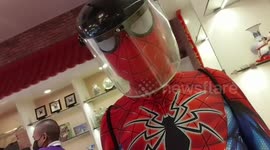 Filipino man dresses as Spider-Man to mark Chinese New Year