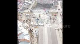 Drone footage: Destruction of a shopping center building in Vladikavkaz, Russia