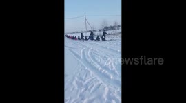 Unusual entertainment for rural children in Russian Federation