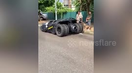 Car enthusiast builds working Batmobile replica in Vietnam