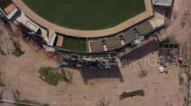 Aerial view of the Francisco Carranza Limón Stadium. General view of the Algodoneros stadium in Guasave, Sinaloa Mexico. Guasave Mexico