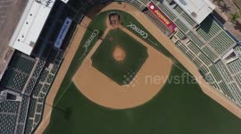Aerial view of the Francisco Carranza Limón Stadium. General view of the Algodoneros stadium in Guasave, Sinaloa Mexico. Guasave Mexico.