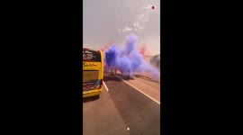 Football Team Receives a Heros Welcome upon its Arrival in Curico