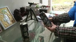 Chinese man transforms waste cans into impressive artwork