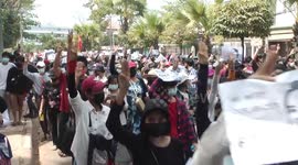 Anti-coup protests take place as Myanmar military tightens grip