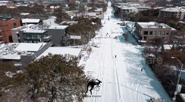 Enjoy this drone footage of a ski trip across downtown Austin, Texas