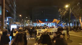 Protests for the incarceration of rapper Pablo Hasel in Barcelona