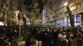 Protests for the incarceration of rapper Pablo Hasel in Barcelona