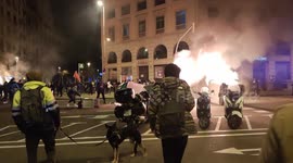 Protests for the incarceration of rapper Pablo Hasel in Barcelona