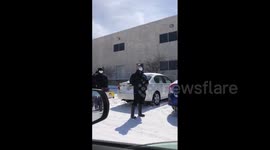 US: People Make Long Lines At Grocery Stores Due To Power Outage Continues In Parts Of Texas